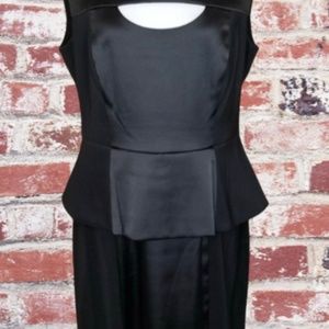 Connected Apparel Black Peplum Dress Size 12